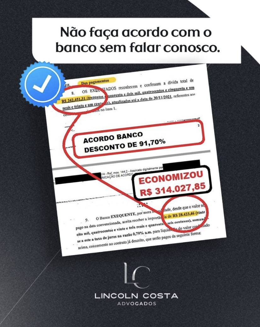 Prova real — Desconto de 91,70%